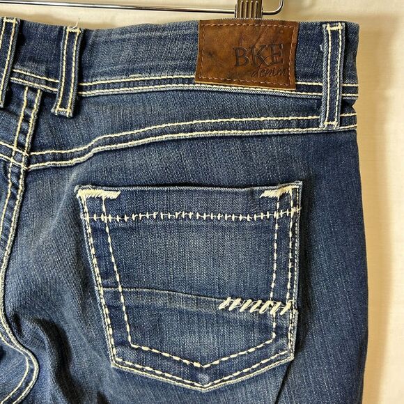 BKE Harper Blue Medium Wash Stretch Mid-Rise Cropped Cuffed Jeans Size 31 (US L) - Picture 8 of 15
